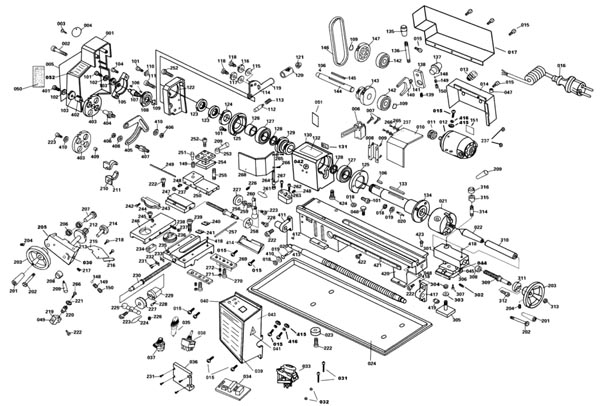 СТМН-550 Розташування складових частинин токарного верстата